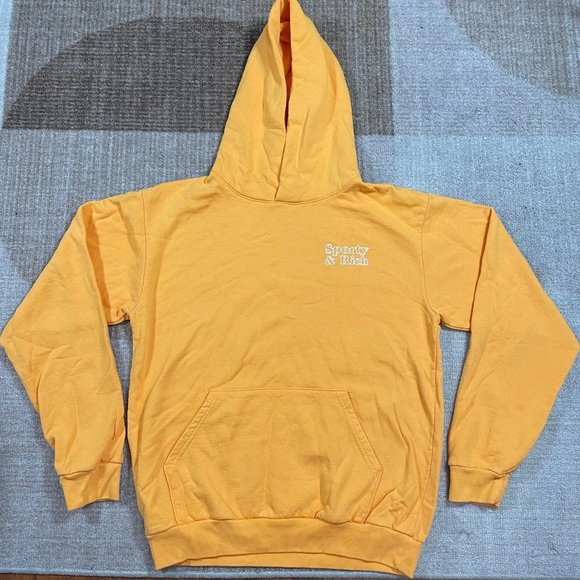 Sporty & Rich Other - NEW SPORTY & RICH YELLOW FUN LOGO HOODIE SZ MEDIUM M